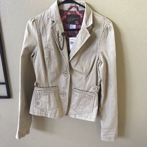 NWT Retro Billabong distressed fitted jacket teen L